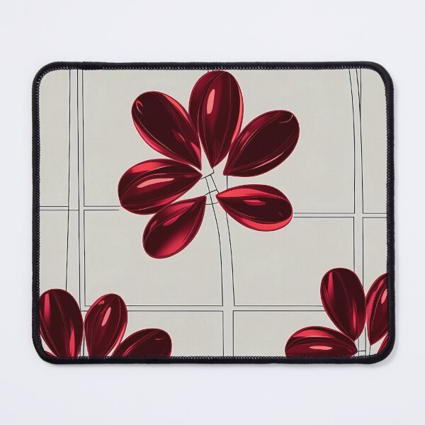 Item preview, Minimalist Ruby Floral Pattern – Elegant Modern Print designed and sold by Dino-Lune.