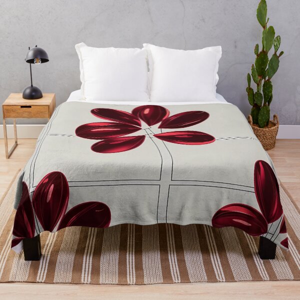 Item preview, Minimalist Ruby Floral Pattern – Elegant Modern Print designed and sold by Dino-Lune.