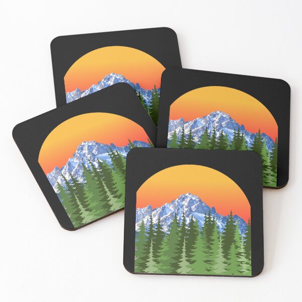 Item preview, Retro Sunset Mountain Hiking designed and sold by Echo Aesthetics.