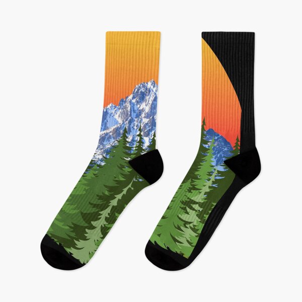Item preview, Retro Sunset Mountain Hiking designed and sold by Echo Aesthetics.