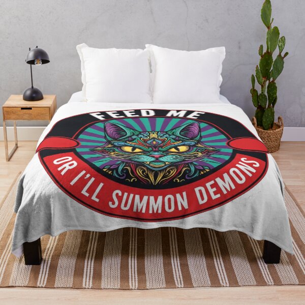 Item preview, Feed Me Or I'll Summon Demons Cat designed and sold by Owcomm.