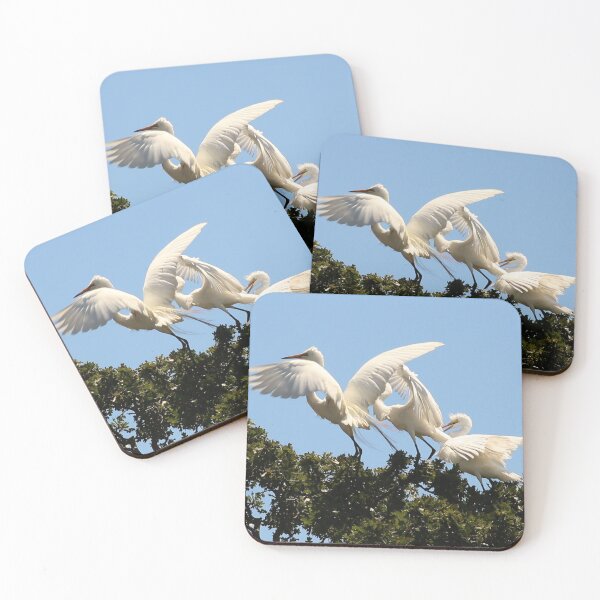 Item preview, Great Egret with Fledglings designed and sold by Photos by Michael J. Mesmer.
