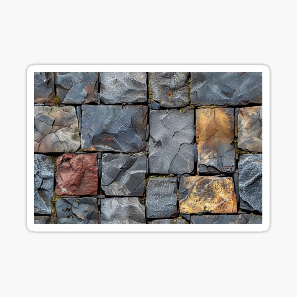 Item preview, Textured Multi-Color Stone Wall with Moss designed and sold by NTGUILTY.