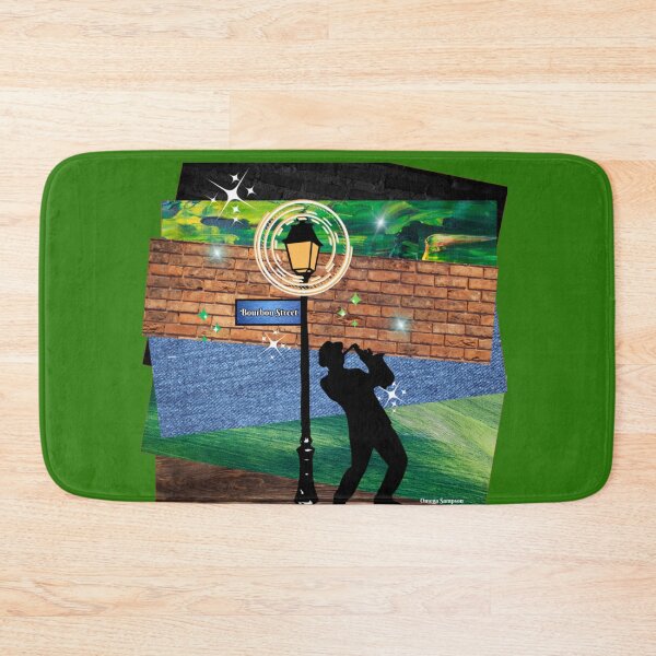 Item preview, Green Collage of Bourbon Street Musician 2 designed and sold by artbyomega.