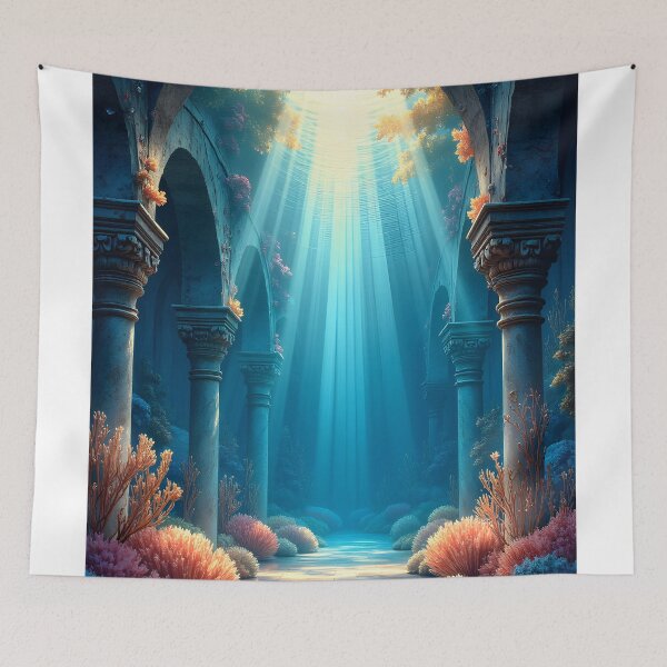 Item preview, Sunlit Ruins Beneath the Sea designed and sold by oanaunciuleanu.