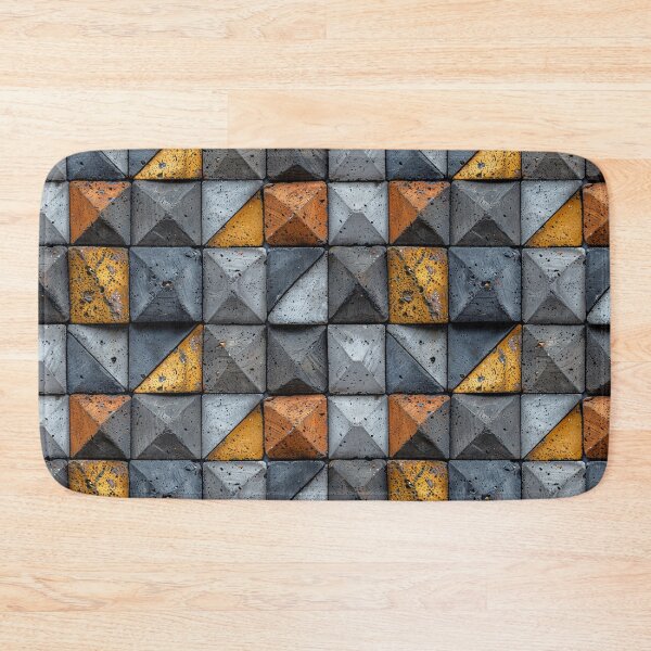 Item preview, Textured Concrete Pyramids with Rust Accents designed and sold by NTGUILTY.