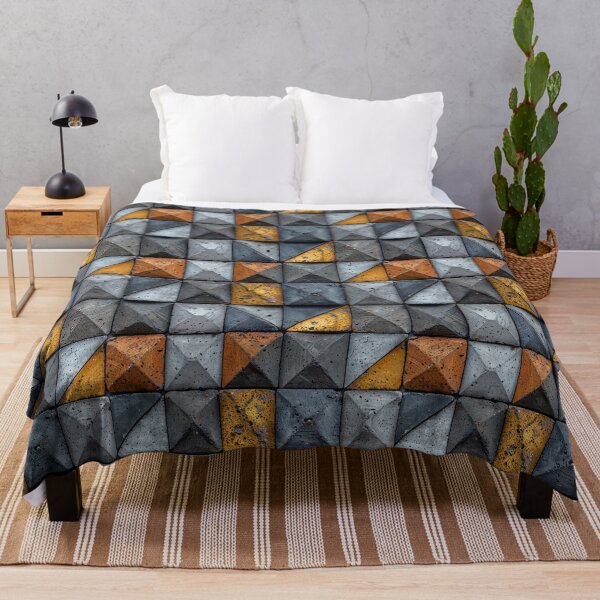 Item preview, Textured Concrete Pyramids with Rust Accents designed and sold by NTGUILTY.