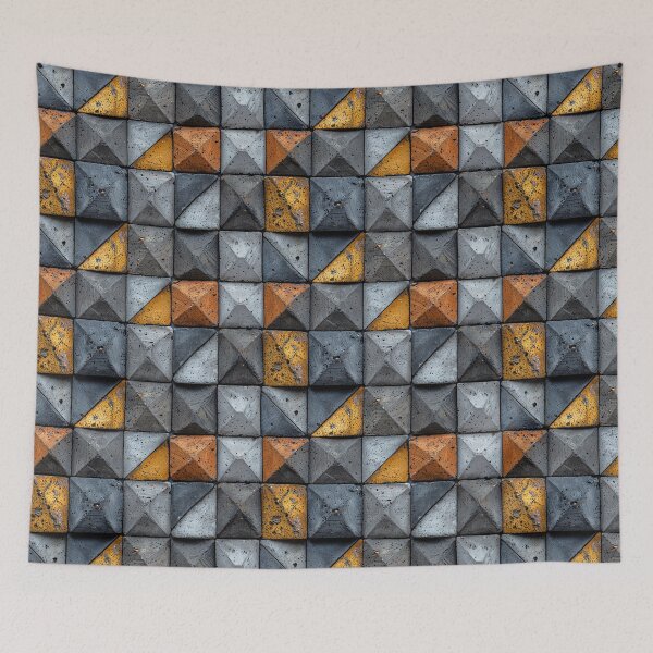 Item preview, Textured Concrete Pyramids with Rust Accents designed and sold by NTGUILTY.