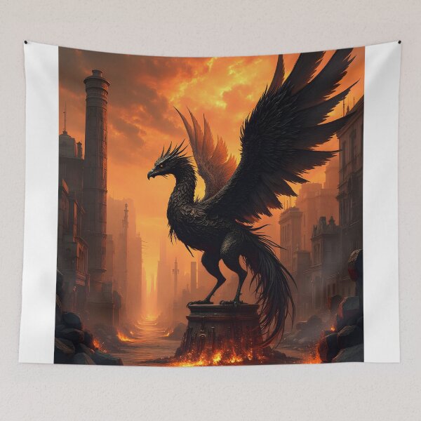 Item preview, The Phoenix of the Burning City designed and sold by oanaunciuleanu.