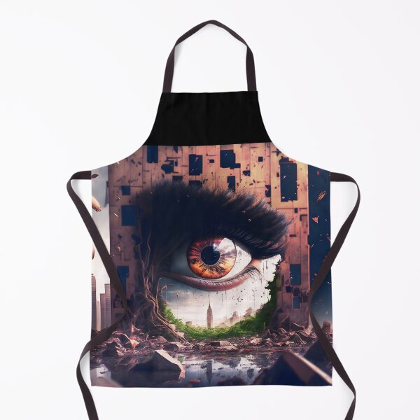 Item preview, Abstract Eye of Utopia – Surreal Vision in a Collapsing World designed and sold by EmeraldeaArt.