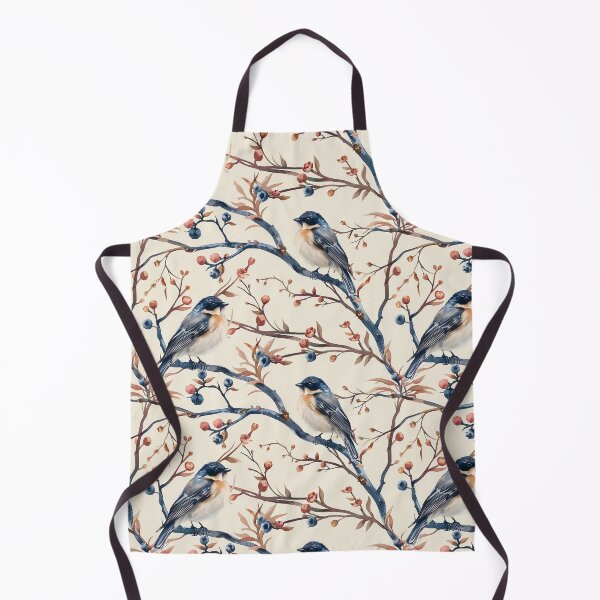 Item preview, Watercolor Birds on Branches with Blue Berries designed and sold by NTGUILTY.