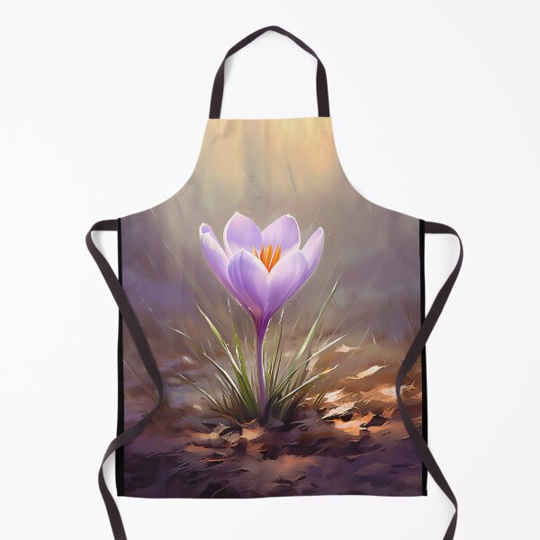 Item preview, First Light – Single Crocus in Spring Sunlight designed and sold by EmeraldeaArt.
