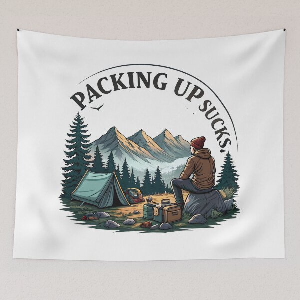 Item preview, Camping Morning Mountain Scene designed and sold by Designoverdose.