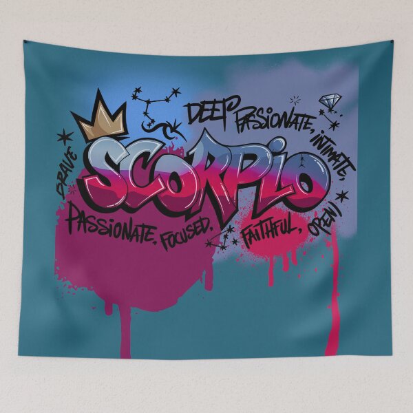 Item preview, Scorpio Graffiti – Urban Zodiac Street Art Design designed and sold by Szpaku desart .