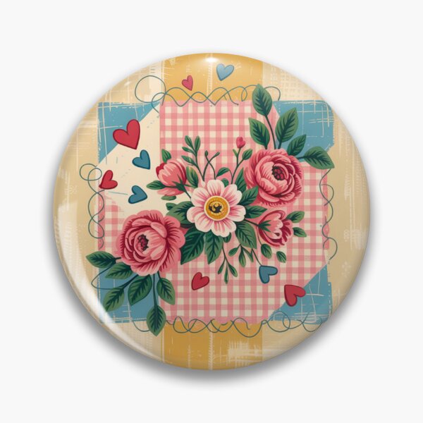 Item preview, Retro Cottagecore Patchwork Floral Seamless Pattern designed and sold by NotARealGrownUp.