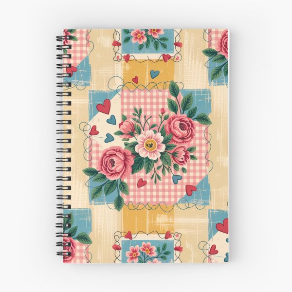 Item preview, Retro Cottagecore Patchwork Floral Seamless Pattern designed and sold by NotARealGrownUp.