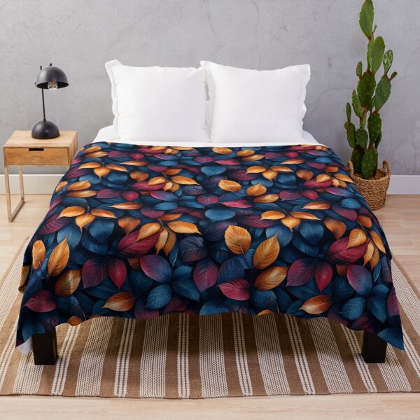 Item preview, Vibrant Autumn Leaves with Teal and Orange designed and sold by NTGUILTY.