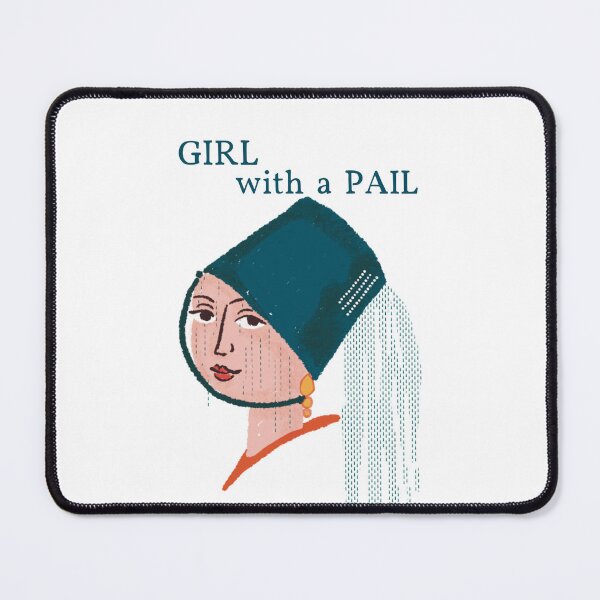 Item preview, Girl with a Pail | Parody | Funny Art Mashup designed and sold by geetasadashivan.