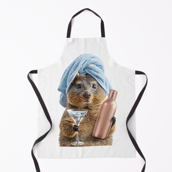 Item preview, Spa Day Quokka – Funny Relaxed Animal with Martini and Towel Art designed and sold by Ladidia.