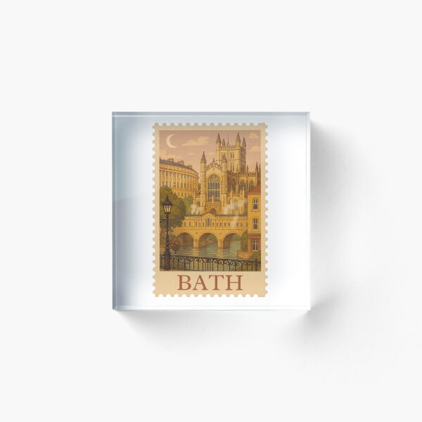 Artikelvorschau, Reisestempel Bath UK entworfen und verkauft von RebelCactusStore.