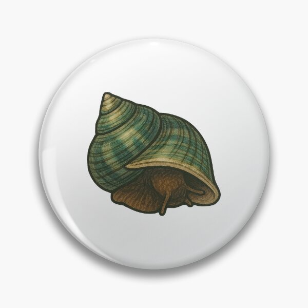 Item preview, Turban Snail Shell Illustration – Ocean Spiral Marine Art designed and sold by Vendeloc.