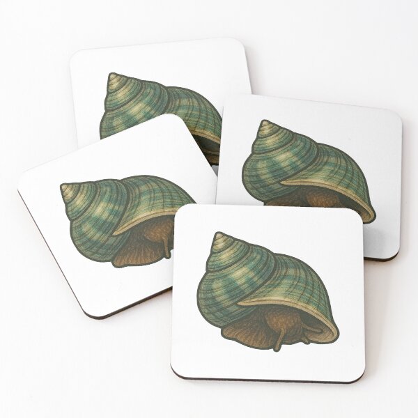 Item preview, Turban Snail Shell Illustration – Ocean Spiral Marine Art designed and sold by Vendeloc.