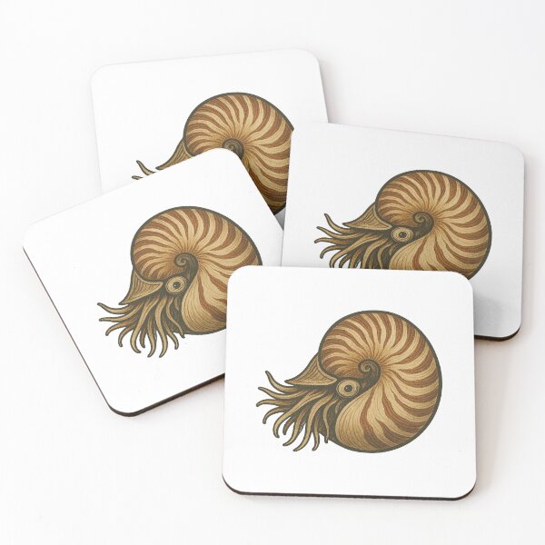 Item preview, Nautilus Shell Drawing – Prehistoric Ocean Cephalopod Design designed and sold by Vendeloc.