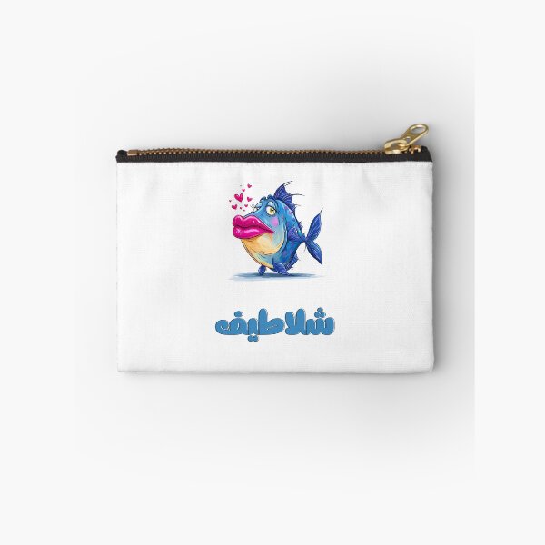 Item preview, Glam-tastic Sea Queen: Sassy Fish, Pink Lips with Attitude – شلاطيف بالعربي مضحك designed and sold by FUNqoosh.