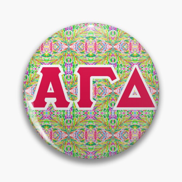 Item preview, Alpha Gam Block Letters with vibrant pattern background designed and sold by KLF Creative.