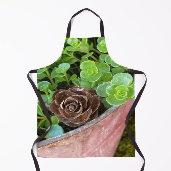 Item preview, Pine cone and succulents designed and sold by LoveHeartRocks.