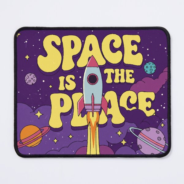 Item preview, Space Is The Place Retro Rocketship Galaxy Art designed and sold by -DEEWOLF-.