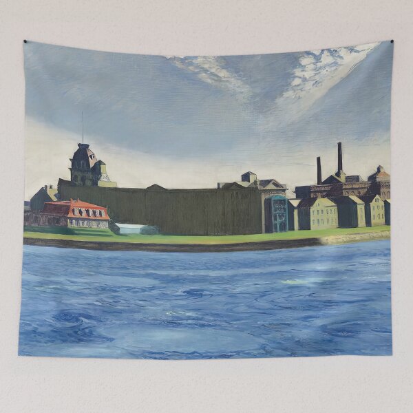 Aperçu de l'œuvre L'île de Blackwell 1928 par Edward Hopper créée et vendue par TeeARTHY.