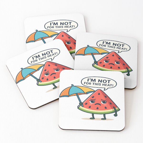 Item preview, Cute Watermelon Hiding from the Sun – Summer Humor Design designed and sold by ToonyTeez.