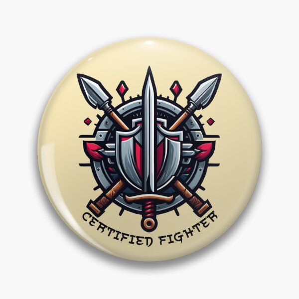 Item preview, Certified Fighter - DnD Class Logo Emblem designed and sold by Raes-Runaways.
