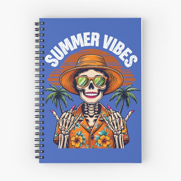 Item preview, Summer Vibes Skeleton Girl – Bold Tropical Skull with Sunset & Palms designed and sold by Ladidia.