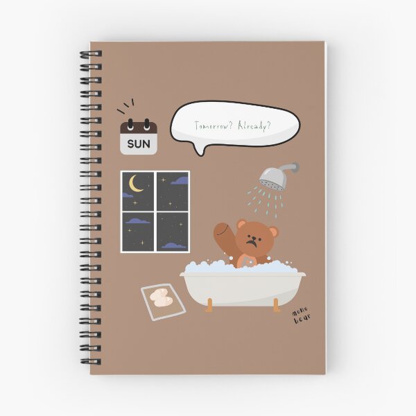 Item preview, Tomorrow? Already? | Mono Bear Weekly Mood Series ( Light Brown Background )  designed and sold by mintmono-studio.