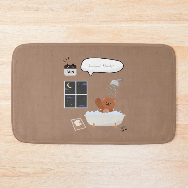 Item preview, Tomorrow? Already? | Mono Bear Weekly Mood Series ( Light Brown Background )  designed and sold by mintmono-studio.
