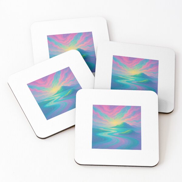 Item preview, Dreamy Pastel Islands – Surreal Fantasy Landscape in Soft Colors designed and sold by SoftWavesStudio.