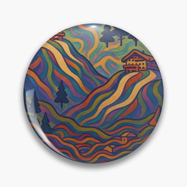 Item preview, Psychedelic Andorra Poster | Trippy Mountain Art | Surreal Pyrenees Aesthetic | Vibrant Microstate Landscape | Retro Travel Wall Print designed and sold by PaintedPixels01.