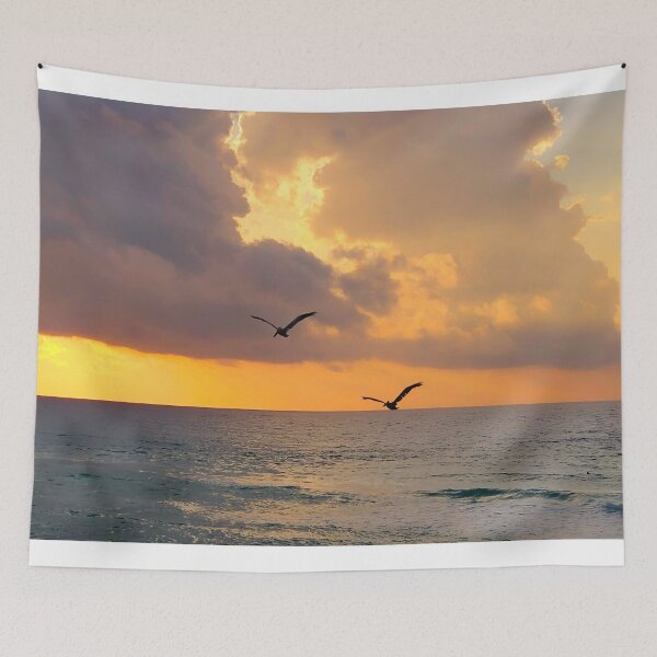 Item preview, Caribbean Sunset and pelicans designed and sold by Alla Gill.