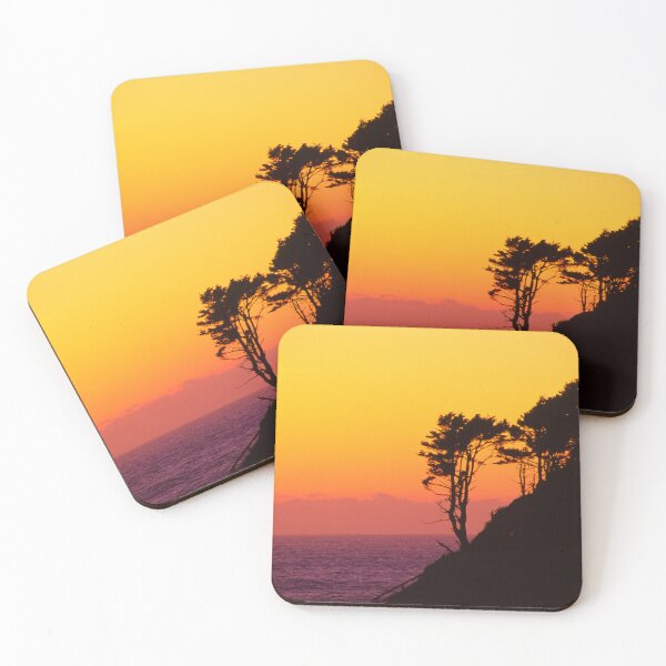 Item preview, Trees silhouetted against an Oregon coast sunset designed and sold by jklune.