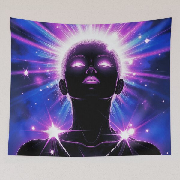 Item preview, Dolled Up Girlie pop Slay Radiant Soul — Celestial Pop Art Portrait of a Strong Woman designed and sold by  Ojo de Lilith.