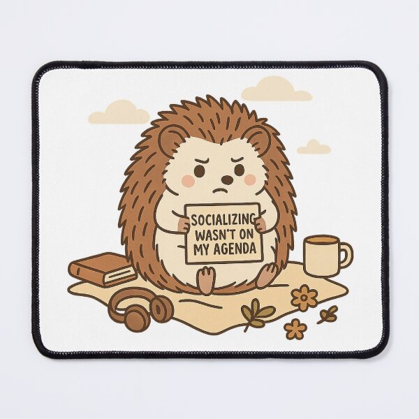 Item preview, Antisocial Hedgehog – Introverted Humor with Style designed and sold by DarkTonight.