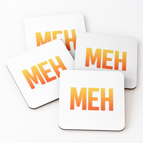 Item preview, Meh in Hot Orange Bold  designed and sold by Memes N Lore .
