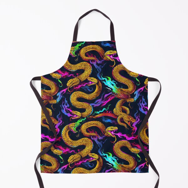 Item preview, Three-Headed Snake Pattern – Neon Fire Serpent Graphic Tee designed and sold by JonHale.