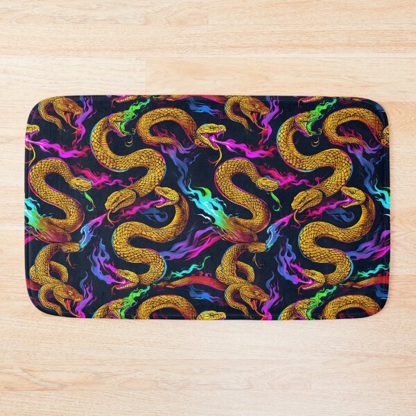 Item preview, Three-Headed Snake Pattern – Neon Fire Serpent Graphic Tee designed and sold by JonHale.