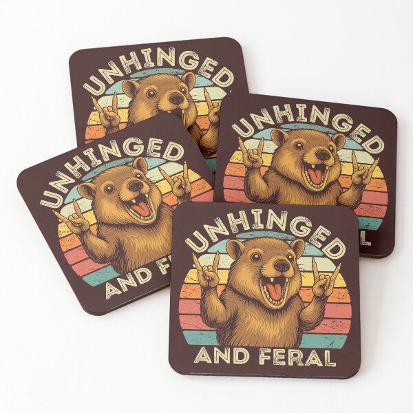 Item preview, Unhinged And Feral Rock Hyrax Awawa Vintage Funny designed and sold by d247.