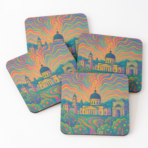 Item preview, Psychedelic Chișinău Art | Trippy Moldova Cityscape | Surreal Eastern Europe Poster | Colorful Moldova Wall Decor | Retro Chișinău Vibes designed and sold by PaintedPixels01.