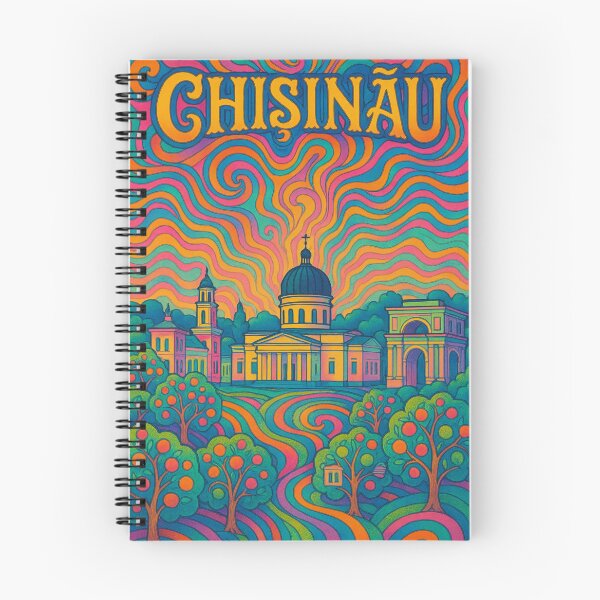 Item preview, Psychedelic Chișinău Art | Trippy Moldova Cityscape | Surreal Eastern Europe Poster | Colorful Moldova Wall Decor | Retro Chișinău Vibes designed and sold by PaintedPixels01.