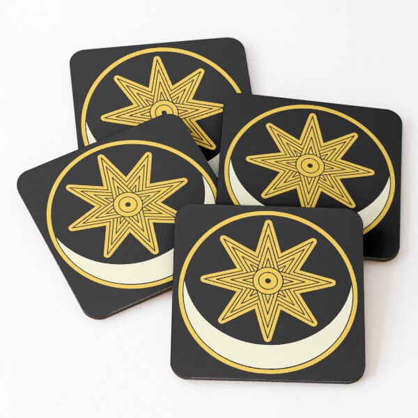 Item preview, Mesopotamian Deity Emblems - Gold Insignia  designed and sold by CaffeineCraftedCreations.